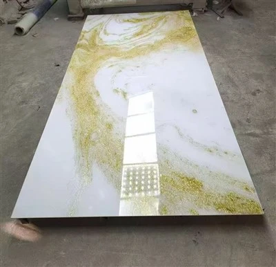Foaie de perete din PVC UV cu marmură cu imprimare 5D anti-pete